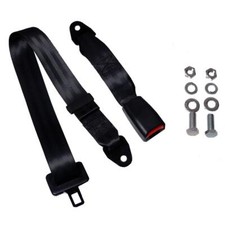 VW Bus T1 T2 T3 T4 LT Beckengurt mit Gurtschloß 2-teilig Sicherheitsgurt SCHWARZ