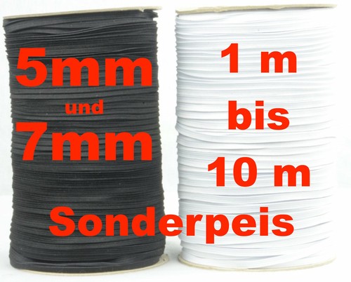Gummiband 7mm gummilitze - 5, u.7mm,