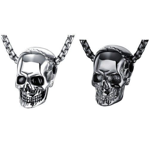 Herren halskette biker skull - halskette,