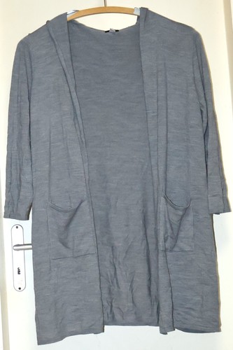 Lange strickmantel grau - in,