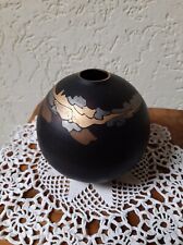 Kugelvase Vase Schwarz Gold 