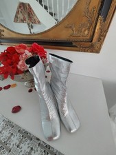 Stiefeletten Silber 40