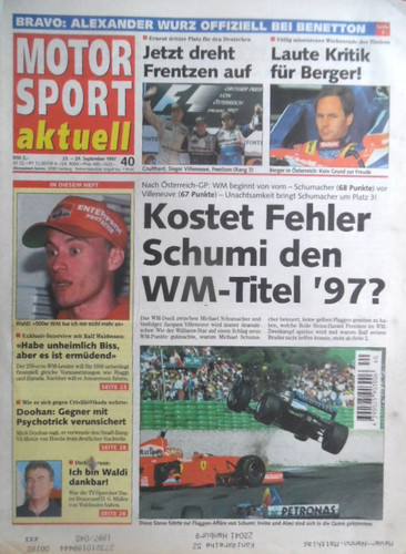 Motor sport aktuell 1997 - aktuell,
