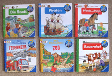 WIESO WESHALB WARUM 6 RAVENSBURGER MINIS Pferde Stadt Piraten Feuerwehr Zoo Pixi