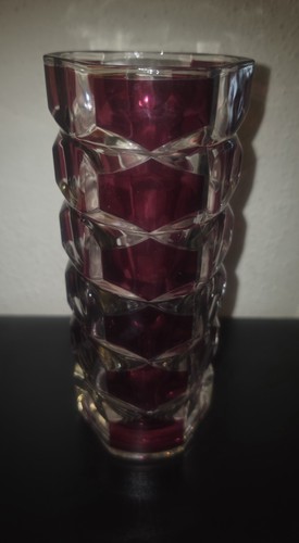 Retro glasvase rubinrot - retro, klar