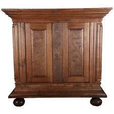 Antiker Barock Nassen Schrank Hessen Frankfurt 18 Jh. Schnitzereien Eiche