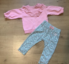 H&M Baby Set 2teilig Hose u. Oberteil  Gr. 68 rosa u. mint TOP