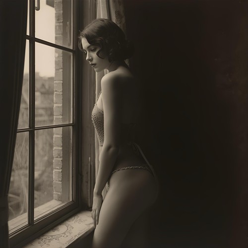 Dame frau model - frau, retro
