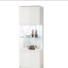 leonardo cube Vitrine weiss Designfüsse, sehr gut erhalten 