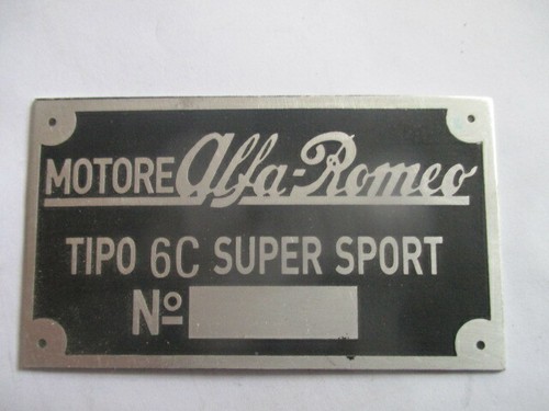Typenschild alfa romeo schild - alfa,