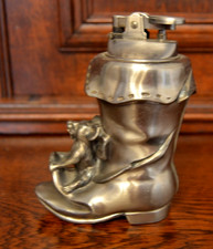 Feuerzeug Tischfeuerzeug "Stiefel mit Maus" ca. 11,5 x 8,5 x 5,5 cm Vintage