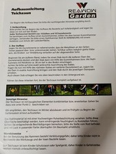 REAWOW Teichzaun Set Komplett Set mit 12 Zaunelementen und 13 Befestigungsstände