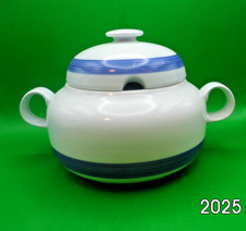 Porzellan Ragout/Terrine mit Deckel  20 cm  Serie  Brasilla Blaues Band  Arzberg