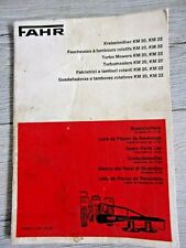 DEUTZ FAHR KREISELMÄHER KM 20 , KM 22  Ersatzteilliste Original 