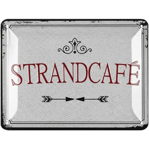 Retro blechschild strandcafe - retro,