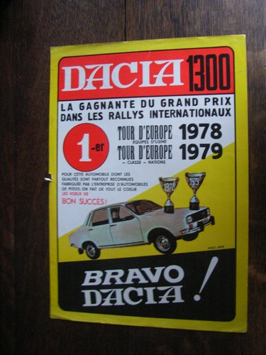 Dacia 1300 rallys - dacia, "rallys