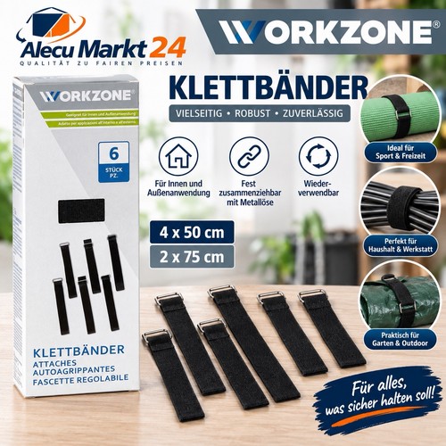 Workzone klettbänder 6er set - workzone,