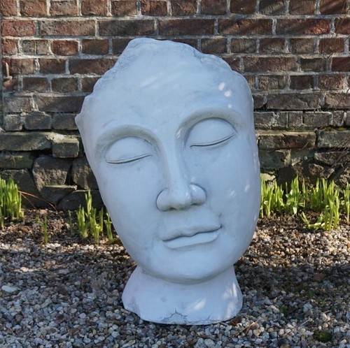 Steinfigur gesicht 101cm - gesicht,