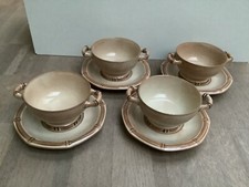 4 x Suppentasse mit Unterteller Friesland / Melitta Ceracron Bambus