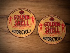 2x Shell Aufkleber Öl Vintage