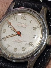 Helios Military Style Herren Armbanduhr Rot Sekundenzeiger