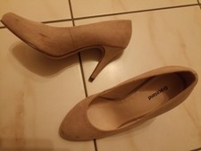 Damen Graceland Pumps Beige  hoher Absatz Gr. 37 getragener Zustand 