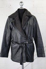 Schwarze Ledr-Jacke Gr.36/S