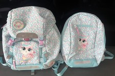 Beckmann Schulranzen Set Katze Mädchen Kinderrucksack Blau