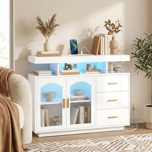 Homcom sideboard hochglanz - sideboard,