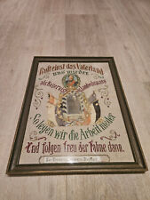 Altes Reservisten Bild 1.Wk, bestickt, schöner Zustand, 43x33cm, gerahmt+Glas