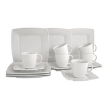 CreaTable 12207 Serie Victoria weiss Kaffeeservice 18tlg Geschirr Kaffeegeschirr