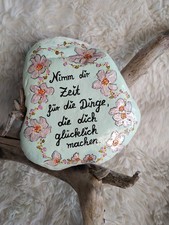 Stein handbemalt mit Spruch