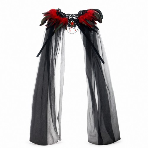 Feder cape mit - feder-cape,