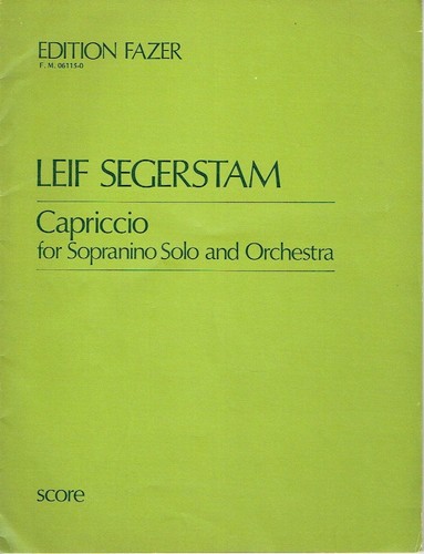 Leif segerstam capriccio for - leif,