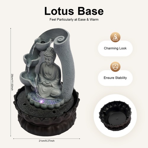 Brunnen buddha mit led - mit,