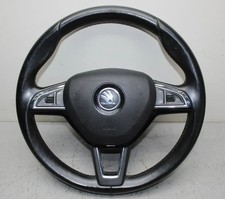 Leder Lenkrad mit Modul 5E0880201B, 3V0419091L Skoda Octavia III 5E Bj.15