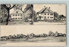 13211670 - 8356 Klingenbrunn Lithographie , Kuenstlerkarte - Forstamt, Schule,