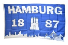 Fahne Fanflagge Hamburg 1887