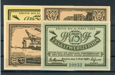 Stettin 4 Scheine Notgeld