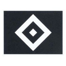 HSV Aufkleber Raute schwarz transparent Hamburger SV Logo HSV Auto Fanartikel
