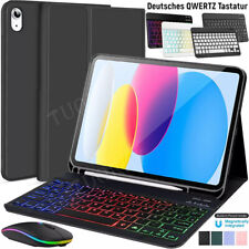 Für iPad 10/11 Generation A16 2025 11 10,9 Schutzhülle mit QWERTZ Tastatur Maus