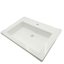 Riva Garda Einbauwaschbecken Badmöbel Mineralguss Weiß Großzügig hochwertig