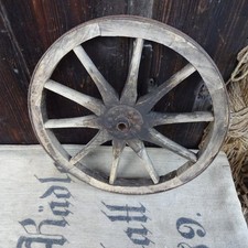 Altes Holz Rad Holzrad Natur Holz  Ø 45 cm. Bauer Landhaus Garten Hof Deko antik