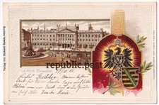 AK Postkarte Prägekarte Wappen Leipzig Universität 1901 gelaufen (R7)