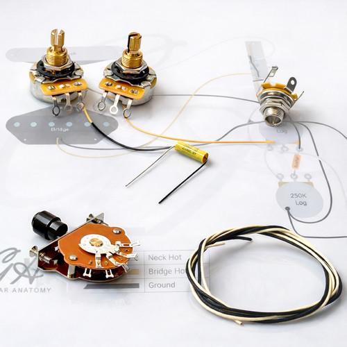 Telecaster kabelsatz 3 - kabelsatz, 3-wege