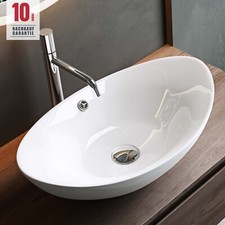Waschbecken keramik Aufsatzwaschbecken Oval Waschtisch Waschschale NANO 59cm NEU