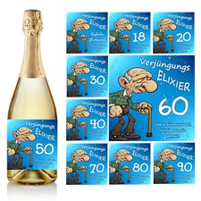 Aufkleber Sektflasche