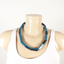 MARNI AT H&M Kette Chain Halskette Statement Schwarz Petrol Blau