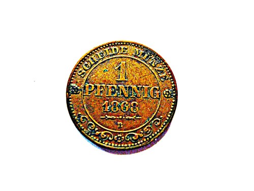 Sachsen pfennig 1868 b - sachsen,