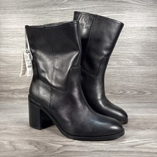 Zara Leder High Block Heel